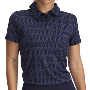 Under Armour UA Playoff 3.0 Printed Dame Polo Midnight Navy/Downpour Gray