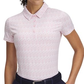 Under Armour UA Playoff 3.0 Printed Dame Polo Prime Pink/White/Downpour Gray