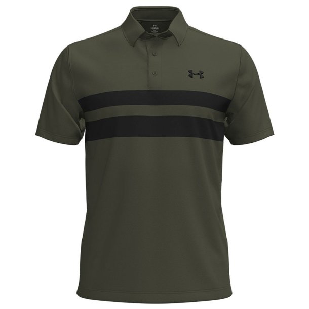 Under Armour  Playoff 3.0 Stripe Herre Polo Marine OD Green