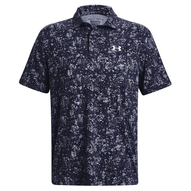Under Armour Playoff 3.0 Printed Herre Polo Navy / Gr