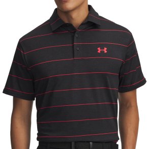 Under Armour Playoff 3.0 Striped Herre Polo Sort/Rd
