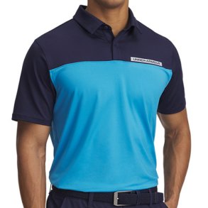 Under Armour T2G Color Herre Block Polo-Midnight Navy / Ether Blue / White