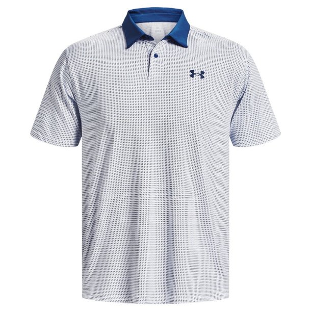 Under Armour T2G Printed Herre Polo Hvid / Bl